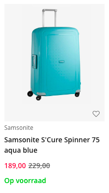 Samsonite koffer kopen 